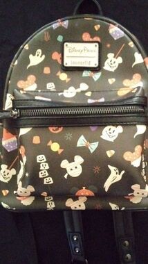 Loungefly Disney Mickey Mouse Halloween Mini Backpack Black Orange White Purple